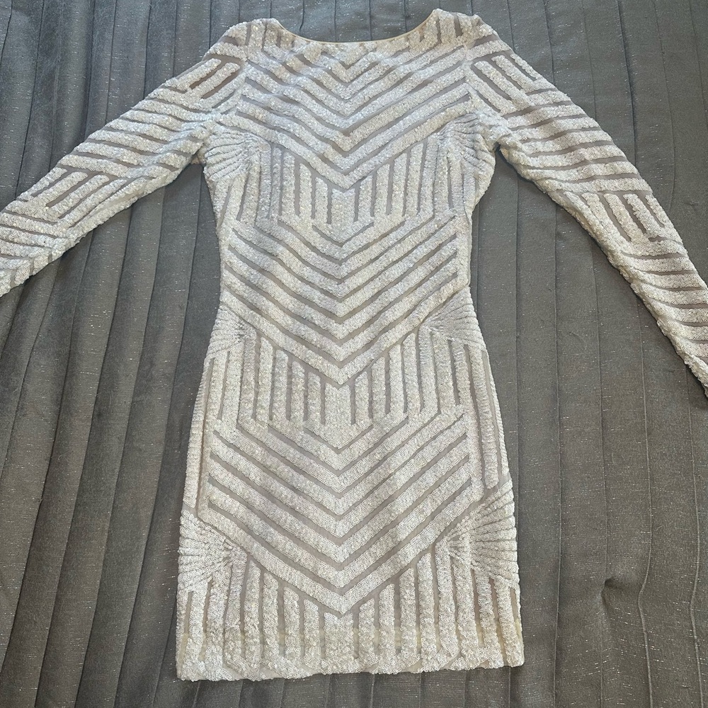 Dress the Population Long Sleeve Lola Sequin Dress